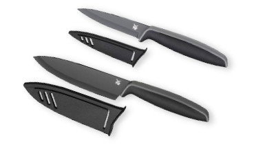 WMF Touch Messerset 2-teilig, Küchenmesser mit Schutzhülle, 1 VE = 4 Sets