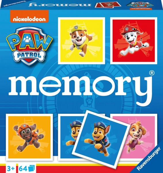 Ravensburger 20887 memory® Paw Patrol und Ravensburger 20879 memory® Tierkinder, 64 K 1 VE = 6 Stück