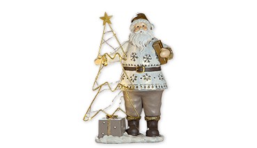 Gilde Santa mit LED-Baum, 1 VE = 1 Stück