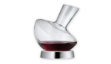 WMF Jette Wein-Wasserkaraffe mit Edelstahl-Sockel 0,75l, Dekanter aus mundgebl. Glas, 1 VE = 1 Set