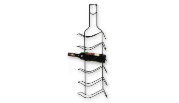 Gilde Weinregal Metallwand-Weinflaschenhalter &quot;Bottle&quot; schwarz, für 6 Flaschen, 1 VE = 1 Stück