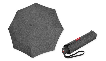 REISENTHEL® Reisenthel Umbrella Pocket Classic, kompakter Taschen-Schirm, Twist Silver, 1 VE=4 Stück
