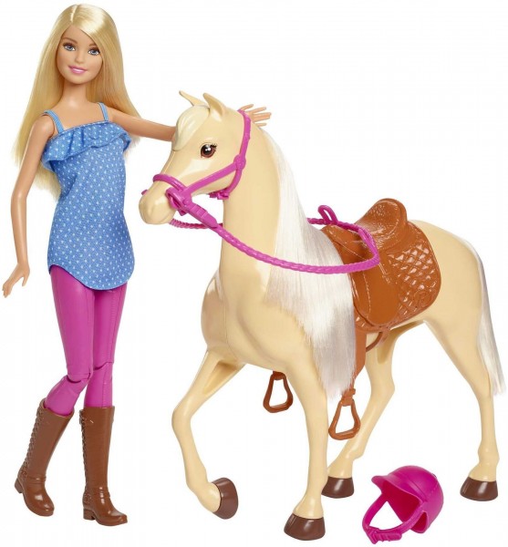 Barbie® Pferd &amp; Puppe, wenn Barbie auf ihrem Pferd unterwegs ist, gehts im Galopp in eine Fantasiew