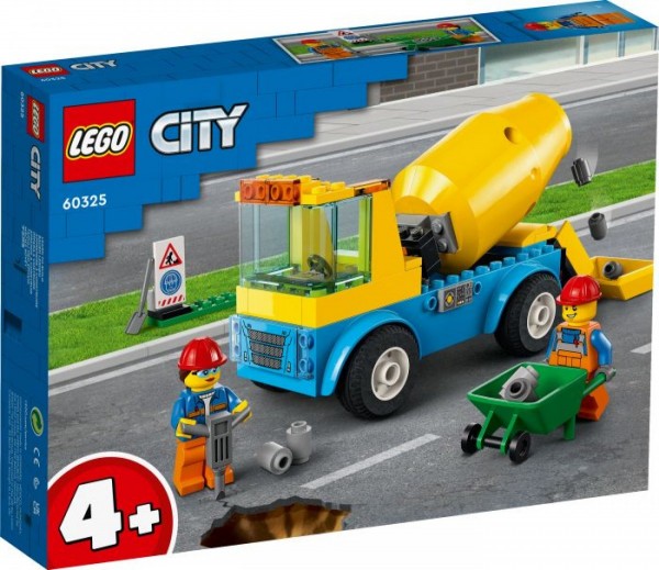 LEGO® City 60325 Betonmischer, Baufahrzeug, 1 VE = 4 Stück