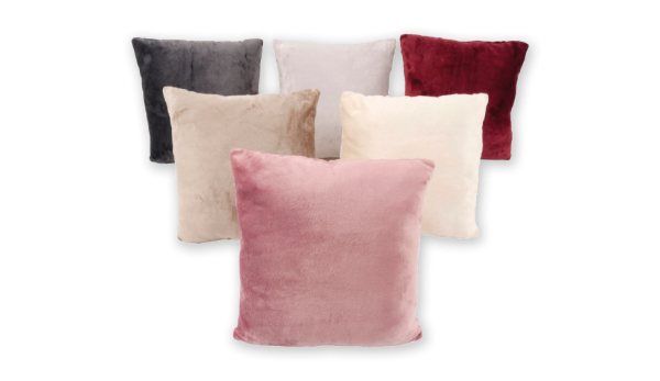 Dekokissen Flanell, uni, 45 x 45 cm, 100% PES, 210 gsm, Füllung: 370 g, ohne RV, Farben: creme, hell